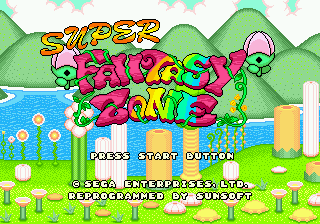 Заставка игры Super Fantasy Zone